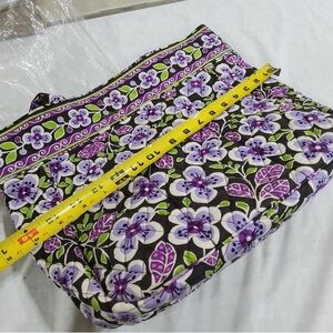 Vera Bradley tote. Floral Purple and Green Women's Bag. Size is 15.5 X 13.